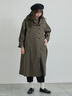 三角巾付きWボタンコート（モカ/グリーン）｜TSUHARU by Samansa Mos2（ツハルバイサマンサモスモス）通販