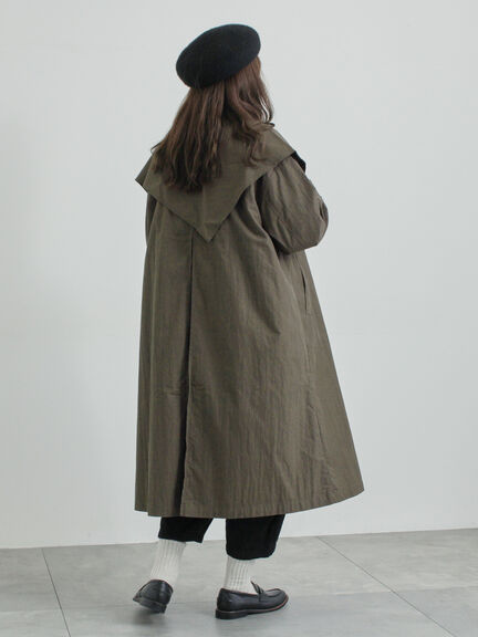 三角巾付きWボタンコート（モカ/グリーン）｜TSUHARU by Samansa Mos2（ツハルバイサマンサモスモス）通販