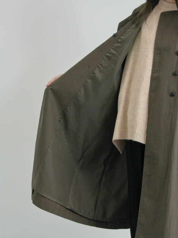 セール】 三角巾付きWボタンコート（モカ/グリーン/アウター/コート