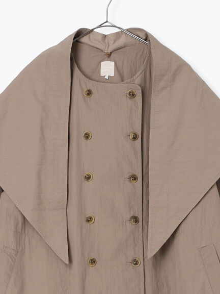 三角巾付きWボタンコート（モカ/グリーン）｜TSUHARU by Samansa Mos2（ツハルバイサマンサモスモス）通販