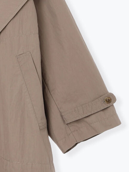 三角巾付きWボタンコート（モカ/グリーン）｜TSUHARU by Samansa Mos2（ツハルバイサマンサモスモス）通販