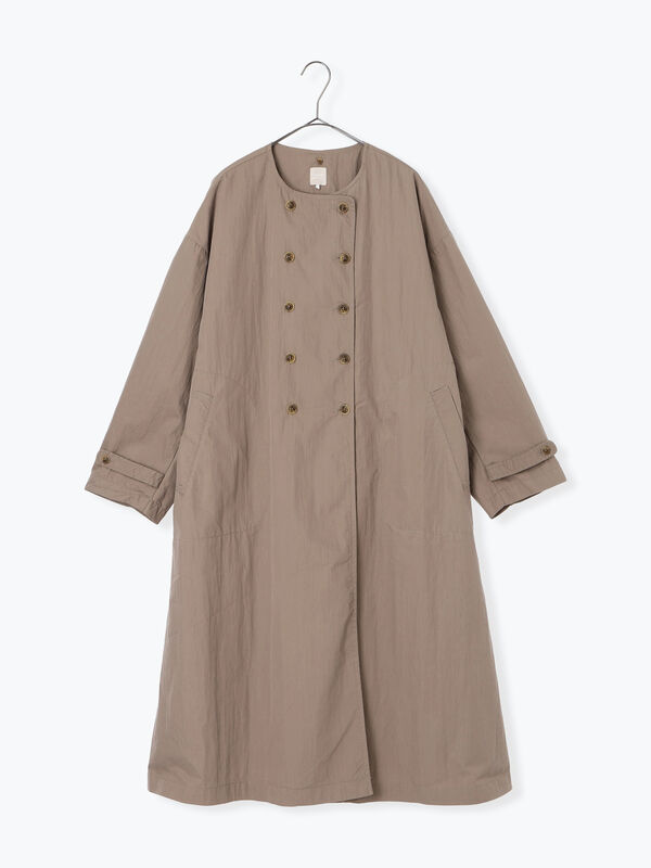 三角巾付きWボタンコート（モカ/グリーン/アウター/コート ）| TSUHARU