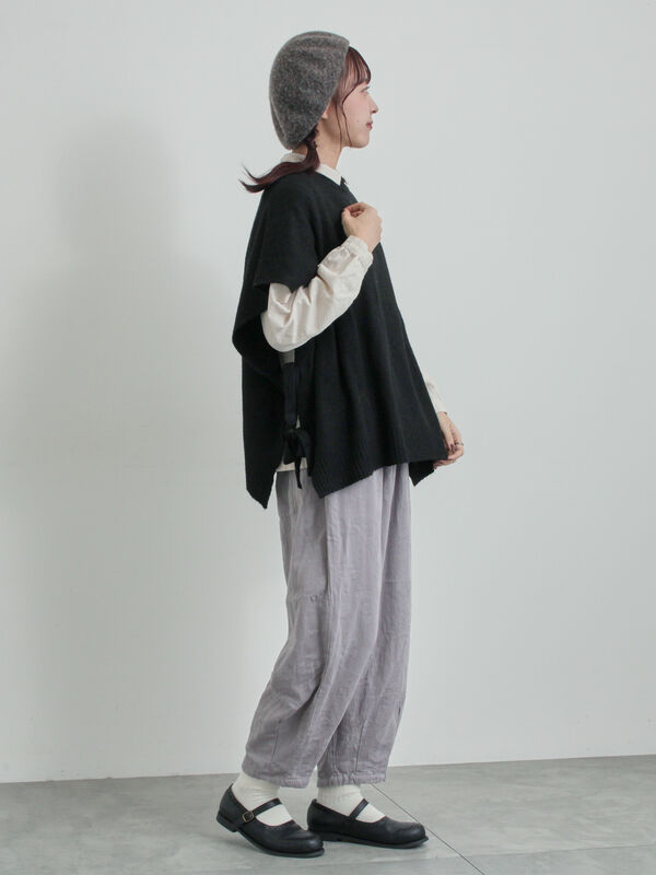 セール】 コットンジャカードコクーンパンツ（オフホワイト/グレー