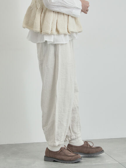 コットンジャカードコクーンパンツ（オフホワイト/グレー/ブラック）｜TSUHARU by Samansa Mos2（ツハルバイサマンサモスモス）通販