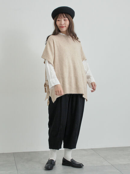 コットンジャカードコクーンパンツ（オフホワイト/グレー/ブラック）｜TSUHARU by Samansa Mos2（ツハルバイサマンサモスモス）通販