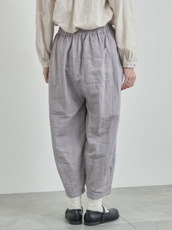 TSUHARU by Samansa Mos2 コットンジャガードコクーンパンツ セール】 コットンジャカードコクーンパンツ（オフホワイト/グレー