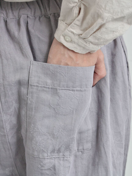 コットンジャカードコクーンパンツ（オフホワイト/グレー/ブラック）｜TSUHARU by Samansa Mos2（ツハルバイサマンサモスモス）通販