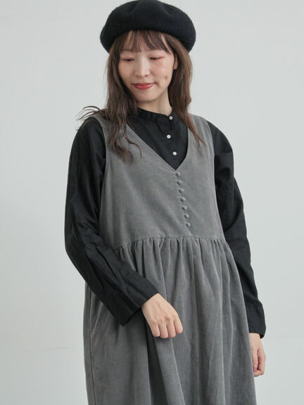 綿麻平織り製品染めティアードブラウス（オフホワイト/グレー/ブラック）｜TSUHARU by Samansa Mos2（ツハルバイサマンサモスモス）通販