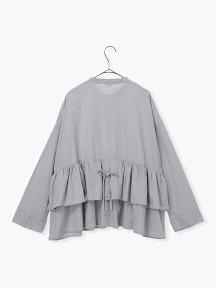 綿麻平織り製品染めティアードブラウス（オフホワイト/グレー/ブラック）｜TSUHARU by Samansa Mos2（ツハルバイサマンサモスモス）通販