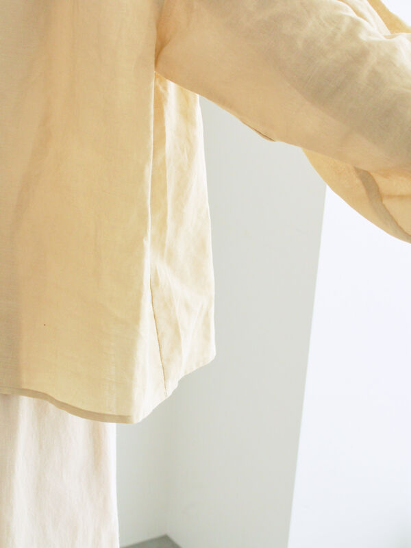 編み立て襟レースブラウス（オフホワイト/ブラック/ベージュ/トップス