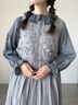 【WEB限定 Sサイズ】カットワーク刺繍前後着ノースリワンピース（ブルー）｜TSUHARU by Samansa Mos2（ツハルバイサマンサモスモス）通販