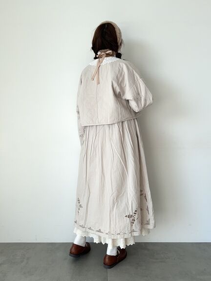 【WEB限定 Sサイズ】カットワーク刺繍前後着ノースリワンピース（ブラック/ブルー/キナリ）｜TSUHARU by Samansa Mos2（ツハルバイサマンサモスモス）通販