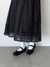 【WEB限定 Sサイズ】カットワーク刺繍前後着ノースリワンピース（ブラック/ブルー/キナリ）｜TSUHARU by Samansa Mos2（ツハルバイサマンサモスモス）通販