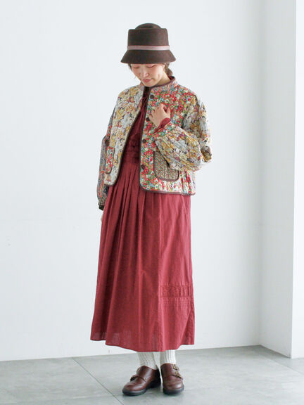 【WEB限定 Sサイズ】刺繍切替レースワンピース（ブラック/ボルドー/キナリ）｜TSUHARU by Samansa Mos2（ツハルバイサマンサモスモス）通販