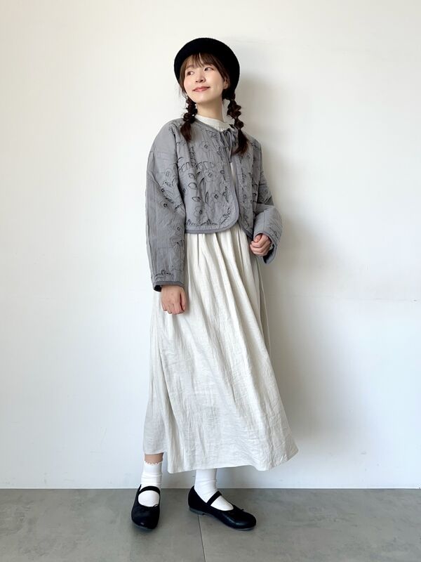 新品 TSUHARU ツハルSM2 中綿カットワークキルトジャケット キナリ