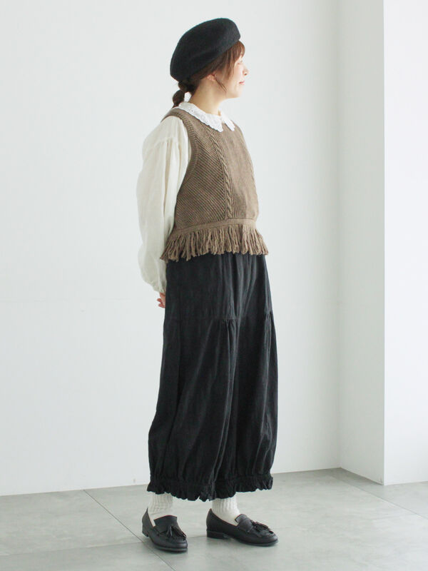 新品⭐︎ TSUHARU by SM2 チュール前後着裾レースベスト　ブラック TSUHARU by Samansa Mos2（ツハルバイサマンサモスモス）の「チュール