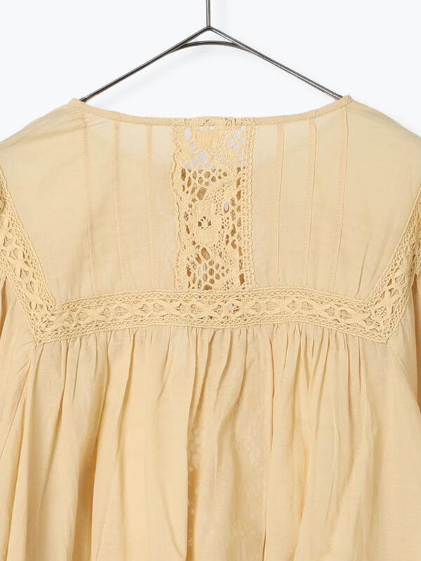 sea new york ブラウス　レース　タッセル　プリーツ　イエロー Sea NEW YORK(シーニューヨーク) ブラウス・シャツ(レディース