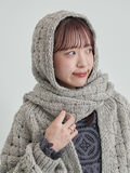 【ペルーニット】柄編みバラクラバ（グレー）｜TSUHARU by Samansa Mos2（ツハルバイサマンサモスモス）通販