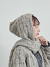 【ペルーニット】柄編みバラクラバ（オフホワイト/グレー）｜TSUHARU by Samansa Mos2（ツハルバイサマンサモスモス）通販