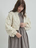 【ペルーニット】ショート丈カーディガン（オフホワイト/グレー）｜TSUHARU by Samansa Mos2（ツハルバイサマンサモスモス）通販