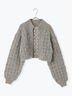 【ペルーニット】ショート丈カーディガン（オフホワイト/グレー）｜TSUHARU by Samansa Mos2（ツハルバイサマンサモスモス）通販
