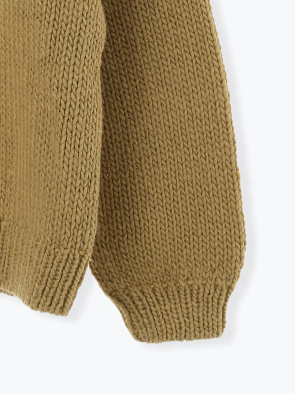 ペルーニット】ジャカード柄ニットカーディガン（チャコールグレー