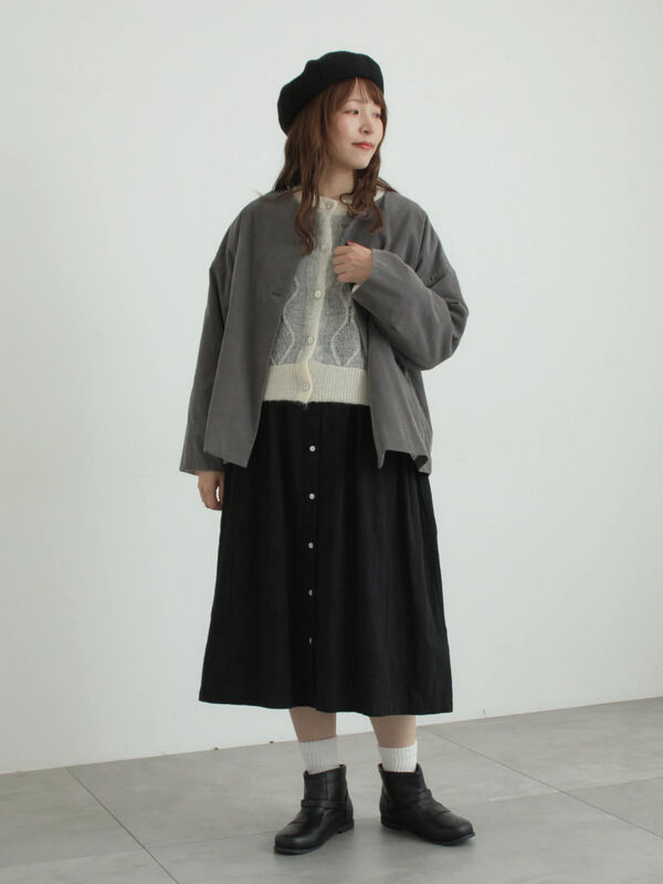 セール】 モヘヤ混ケーブル柄シアーニットカーディガン（オフホワイト