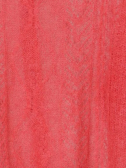 モヘヤ混ケーブル柄シアーニットカーディガン（オフホワイト/ピンク/ミント）｜TSUHARU by Samansa Mos2（ツハルバイサマンサモスモス）通販