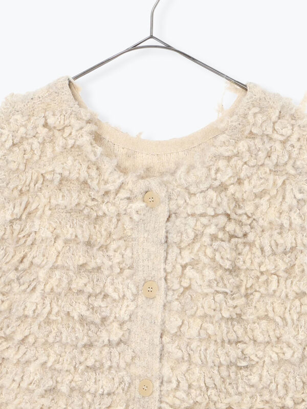 セール】 ループ編み前後2WAYニットベスト（グレー/オレンジ/キナリ