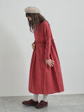 【WEB限定 Sサイズ】製品染めヘンプコットン前後着ギャザーワンピース(レッド)|TSUHARU by Samansa Mos2(ツハルバイサマンサモスモス)通販