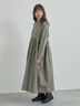 【WEB限定 Sサイズ】製品染めヘンプコットン前後着ギャザーワンピース(グレー/レッド/キナリ)|TSUHARU by Samansa Mos2(ツハルバイサマンサモスモス)通販