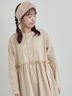 【WEB限定 Sサイズ】製品染めヘンプコットン前後着ギャザーワンピース(グレー/レッド/キナリ)|TSUHARU by Samansa Mos2(ツハルバイサマンサモスモス)通販