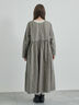 【WEB限定 Sサイズ】製品染めヘンプコットン前後着ギャザーワンピース(グレー/レッド/キナリ)|TSUHARU by Samansa Mos2(ツハルバイサマンサモスモス)通販