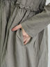 【WEB限定 Sサイズ】製品染めヘンプコットン前後着ギャザーワンピース(グレー/レッド/キナリ)|TSUHARU by Samansa Mos2(ツハルバイサマンサモスモス)通販