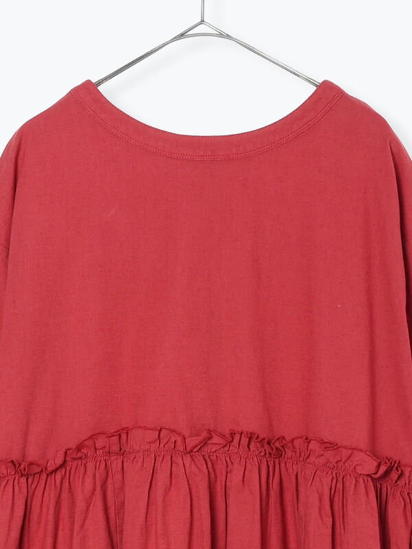 セール】 【WEB限定 Sサイズ】製品染めヘンプコットン前後着ギャザー