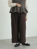 [tukuroi]綿麻ツイル刺繍パンツ（ブラウン）｜TSUHARU by Samansa Mos2（ツハルバイサマンサモスモス）通販