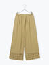 [tukuroi]綿麻ツイル刺繍パンツ（ベージュ/ブラウン）｜TSUHARU by Samansa Mos2（ツハルバイサマンサモスモス）通販