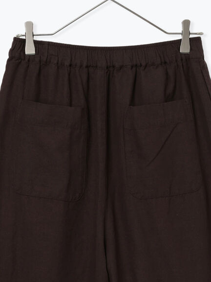 [tukuroi]綿麻ツイル刺繍パンツ（ベージュ/ブラウン）｜TSUHARU by Samansa Mos2（ツハルバイサマンサモスモス）通販