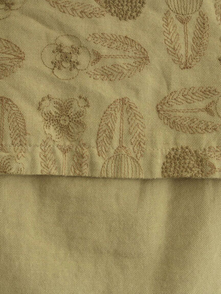 [tukuroi]綿麻ツイル刺繍ブラウス（ベージュ/ブラウン）｜TSUHARU by Samansa Mos2（ツハルバイサマンサモスモス）通販