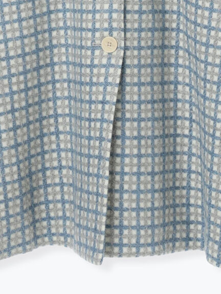 【尾州ウール】フラワー柄ジャカードコート（ベージュ/ブルー/ネイビー）｜TSUHARU by Samansa Mos2（ツハルバイサマンサモスモス）通販