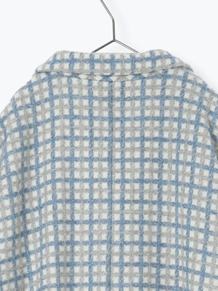 【尾州ウール】フラワー柄ジャカードコート（ベージュ/ブルー/ネイビー）｜TSUHARU by Samansa Mos2（ツハルバイサマンサモスモス）通販