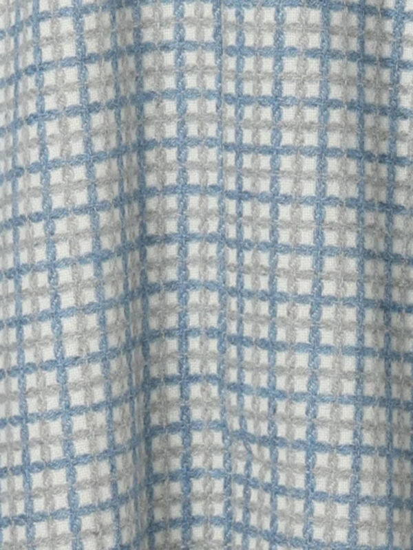 セール】 【尾州ウール】フラワー柄ジャカードコート（ベージュ/ブルー