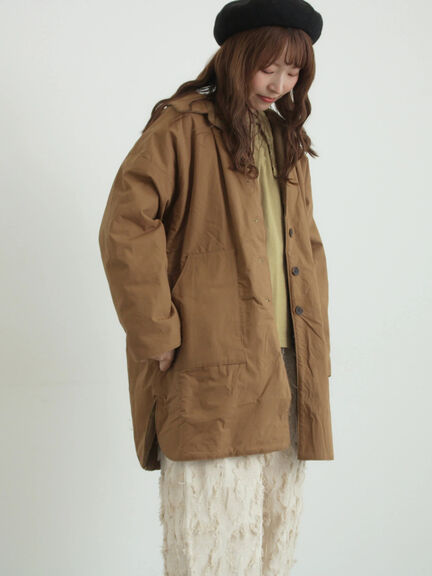 [tukuroi]コットン馬布ステンカラーコート（ブラック/キャメル）｜TSUHARU by Samansa Mos2（ツハルバイサマンサモスモス）通販