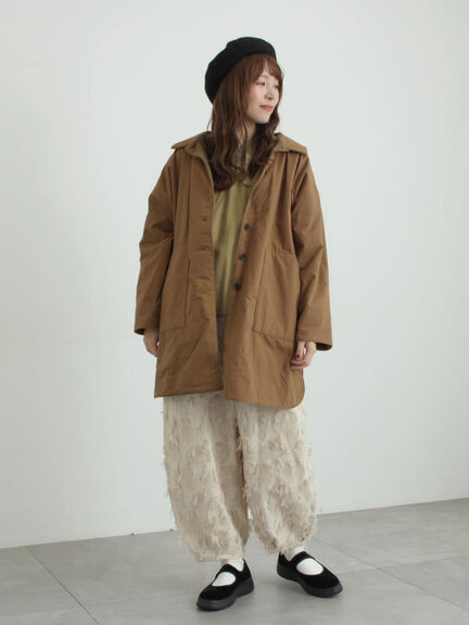 [tukuroi]コットン馬布ステンカラーコート（ブラック/キャメル）｜TSUHARU by Samansa Mos2（ツハルバイサマンサモスモス）通販