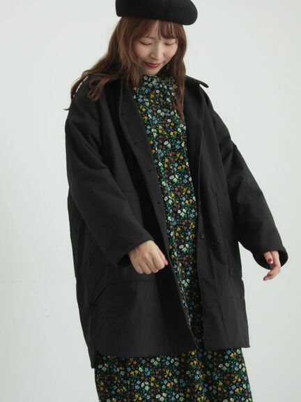 [tukuroi]コットン馬布ステンカラーコート（ブラック/キャメル）｜TSUHARU by Samansa Mos2（ツハルバイサマンサモスモス）通販