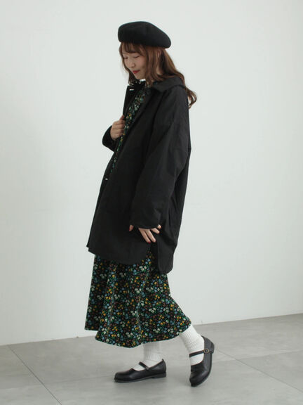 [tukuroi]コットン馬布ステンカラーコート（ブラック/キャメル）｜TSUHARU by Samansa Mos2（ツハルバイサマンサモスモス）通販