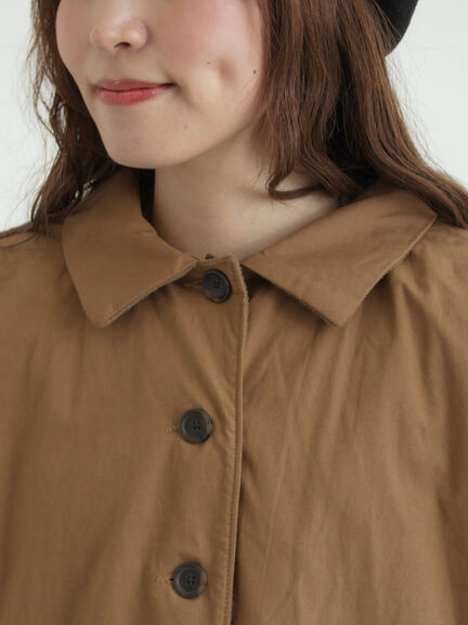 [tukuroi]コットン馬布ステンカラーコート（ブラック/キャメル）｜TSUHARU by Samansa Mos2（ツハルバイサマンサモスモス）通販