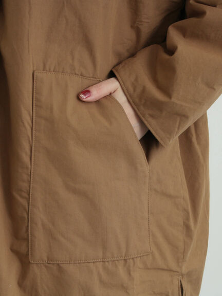 [tukuroi]コットン馬布ステンカラーコート（ブラック/キャメル）｜TSUHARU by Samansa Mos2（ツハルバイサマンサモスモス）通販