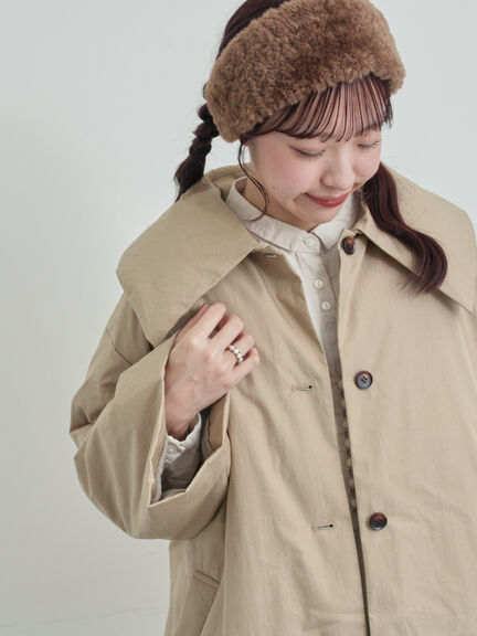 綿ナイロン中綿コート（ベージュ/グリーン）｜TSUHARU by Samansa Mos2（ツハルバイサマンサモスモス）通販