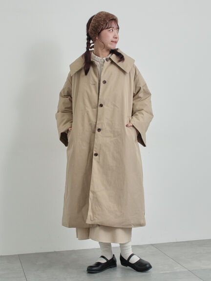 綿ナイロン中綿コート（ベージュ/グリーン）｜TSUHARU by Samansa Mos2（ツハルバイサマンサモスモス）通販